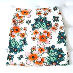 Ann Taylor factory A line cotton flower skirt sz 10